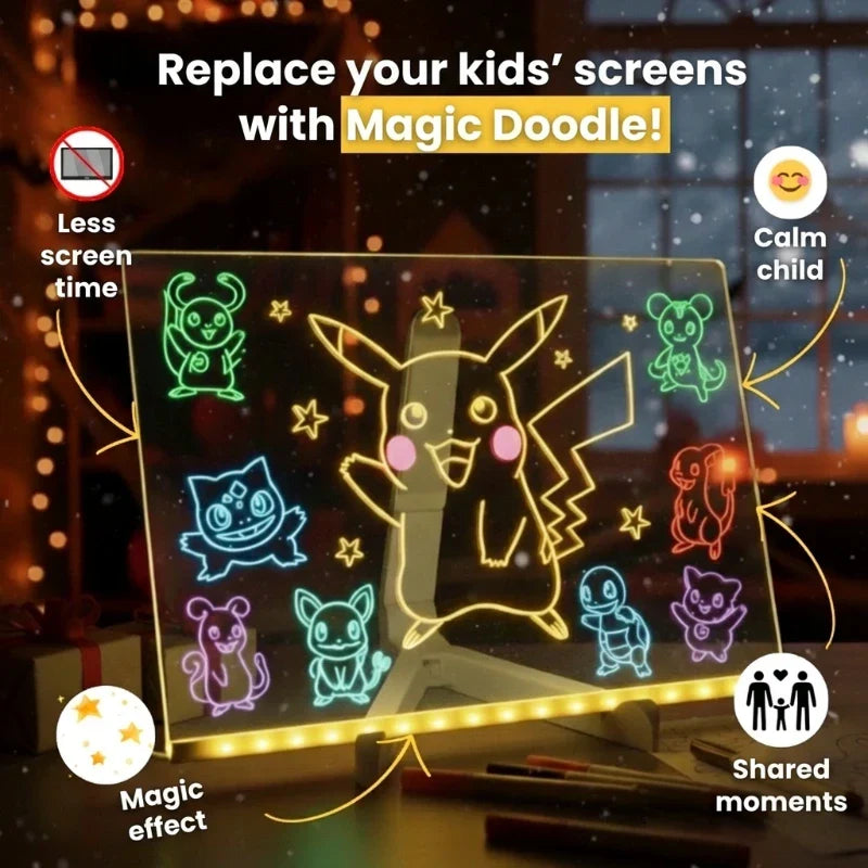 GlowPad - Reusable LED Drawing Board with Instant Erase Technology