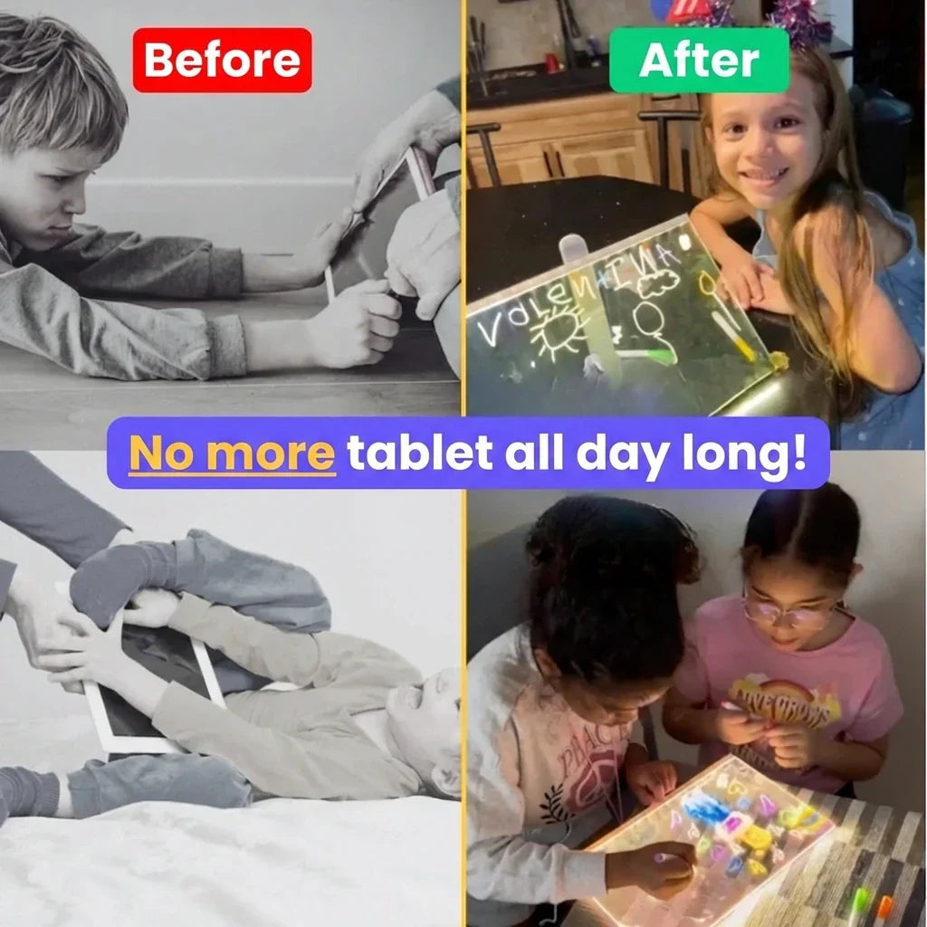 GlowPad - Reusable LED Drawing Board with Instant Erase Technology