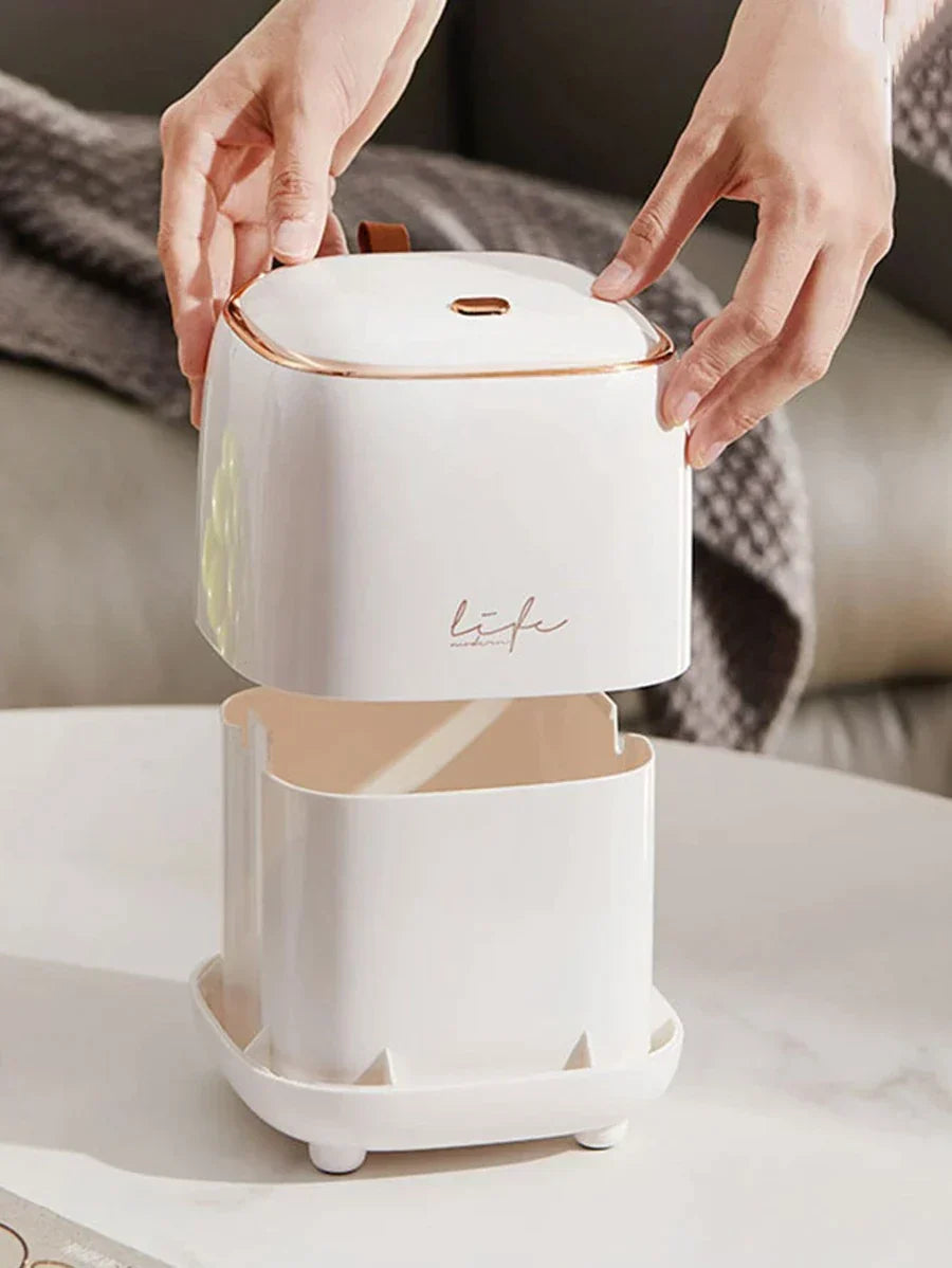Compact Waste Bin for Desks, Counters, and Vanities – Stylish Storage Solution