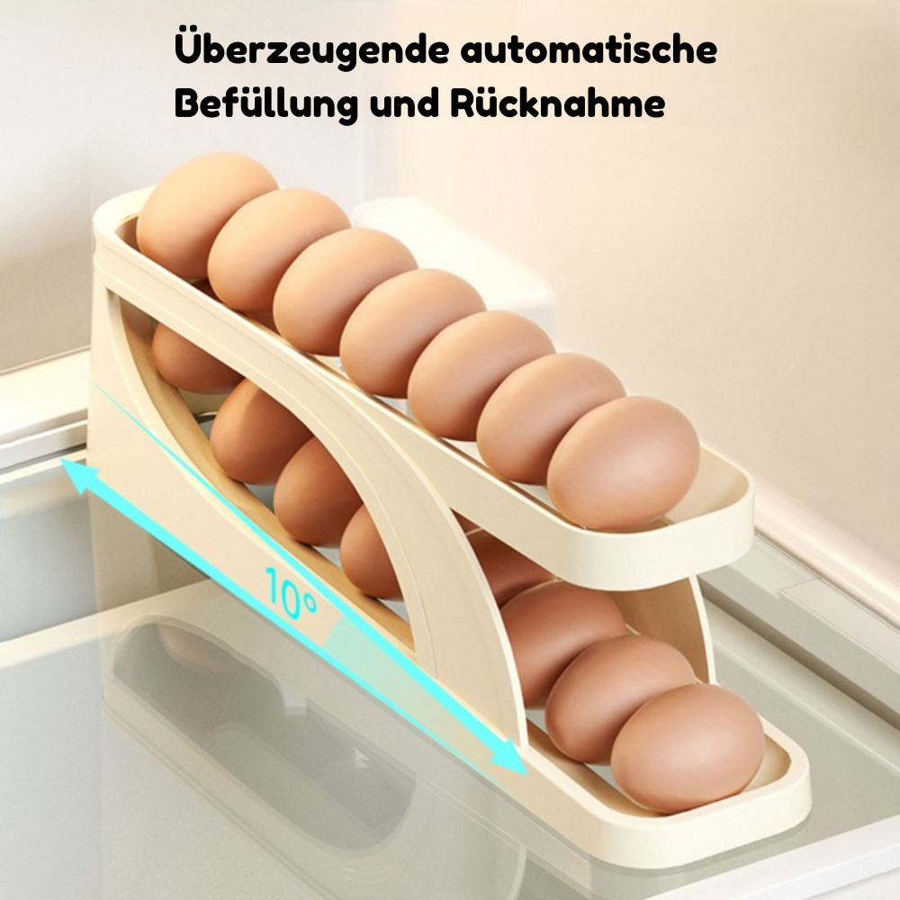 EggScroller™ - Egg holder with automatic rolling function for freshness