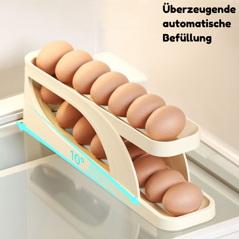 EggScroller™ - Egg holder with automatic rolling function for freshness