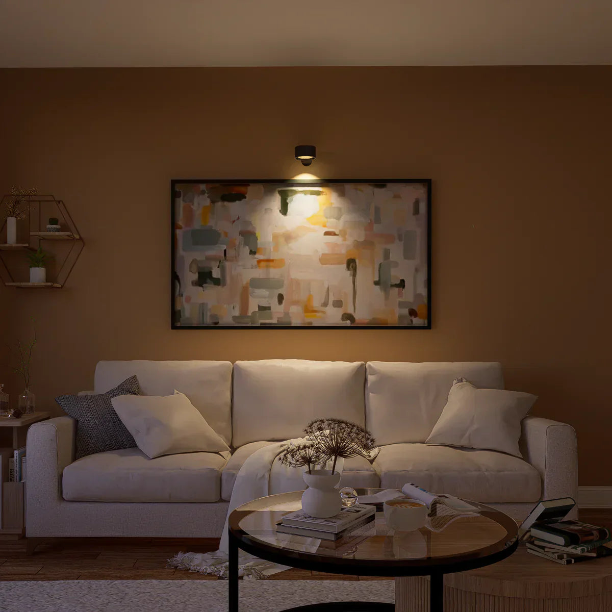 Lumora Spotlight Cordless Wall Lamp – Rechargeable, 360° Rotatable & Dimmable LED Light