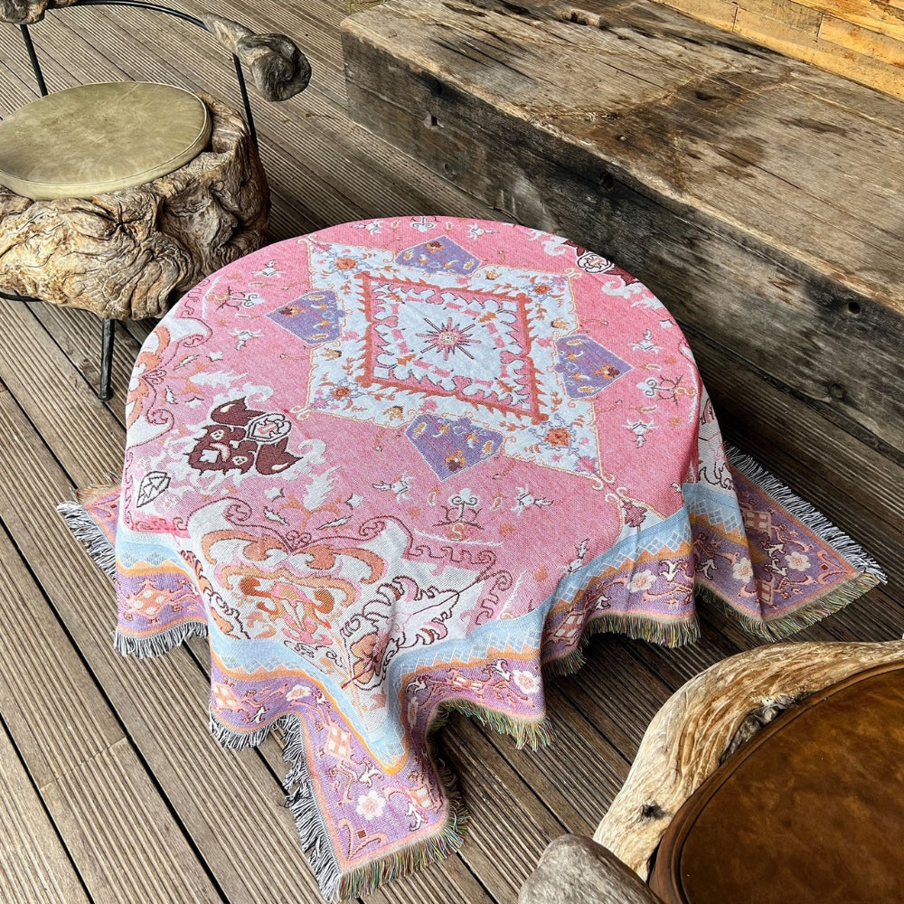 Bohemian Aztec Tapestry Throw Sofa Blanket