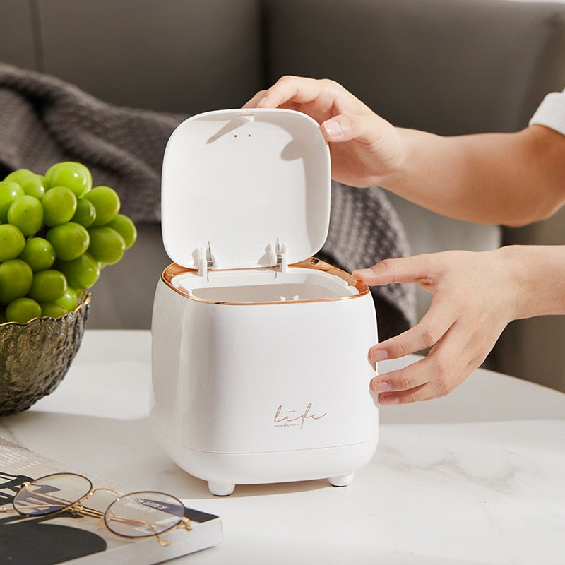 Compact Waste Bin for Desks, Counters, and Vanities – Stylish Storage Solution