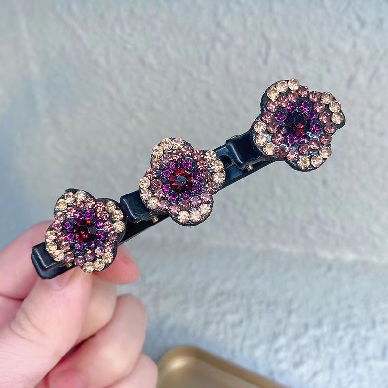 Sparkling Crystal Braided Hair Clip Set for Styling