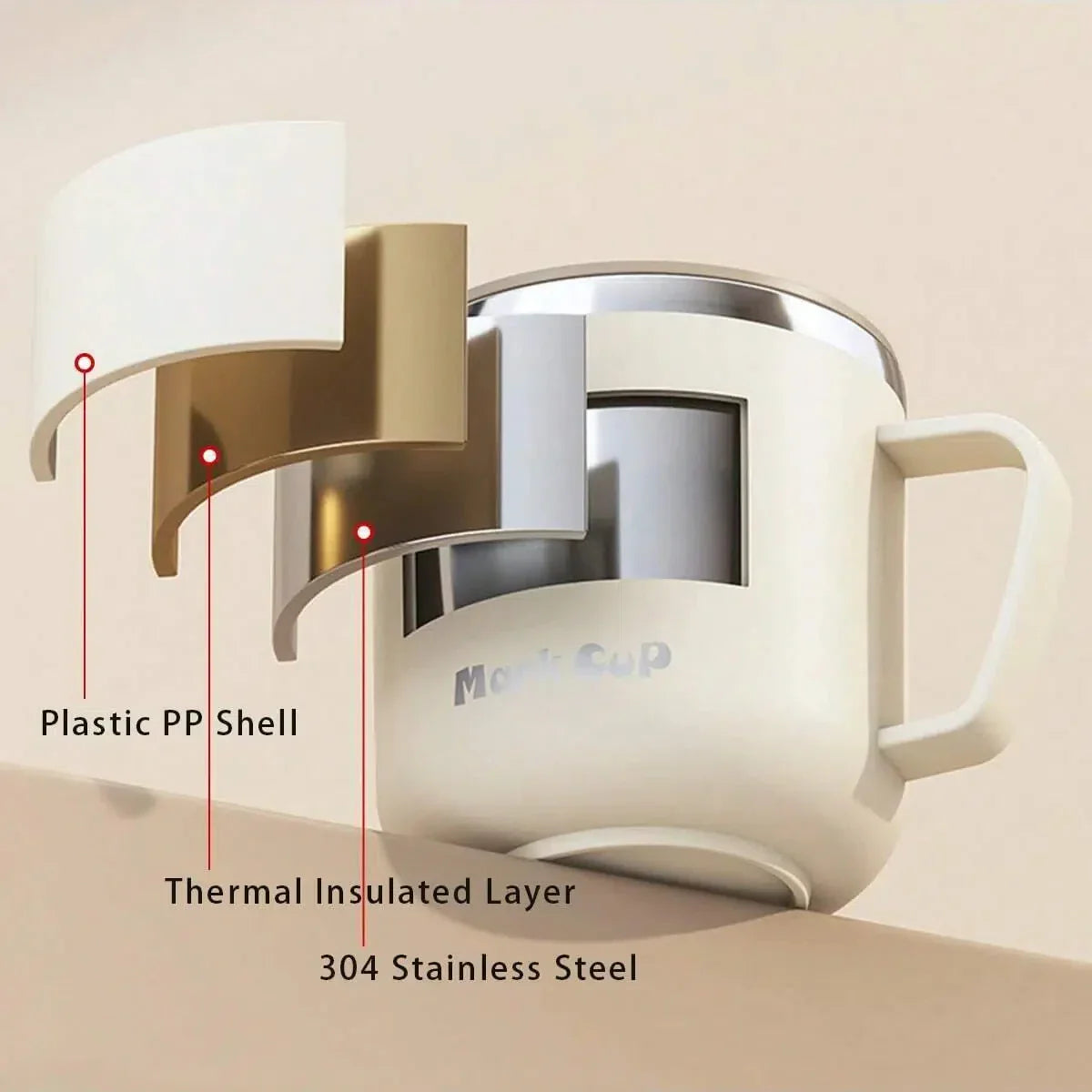 Insulated Stainless Steel Coffee Mug with Lid