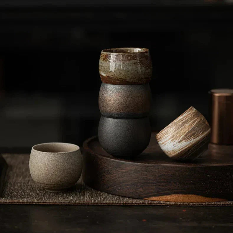 RusticBrew - Handmade Ceramic Espresso Cups Set