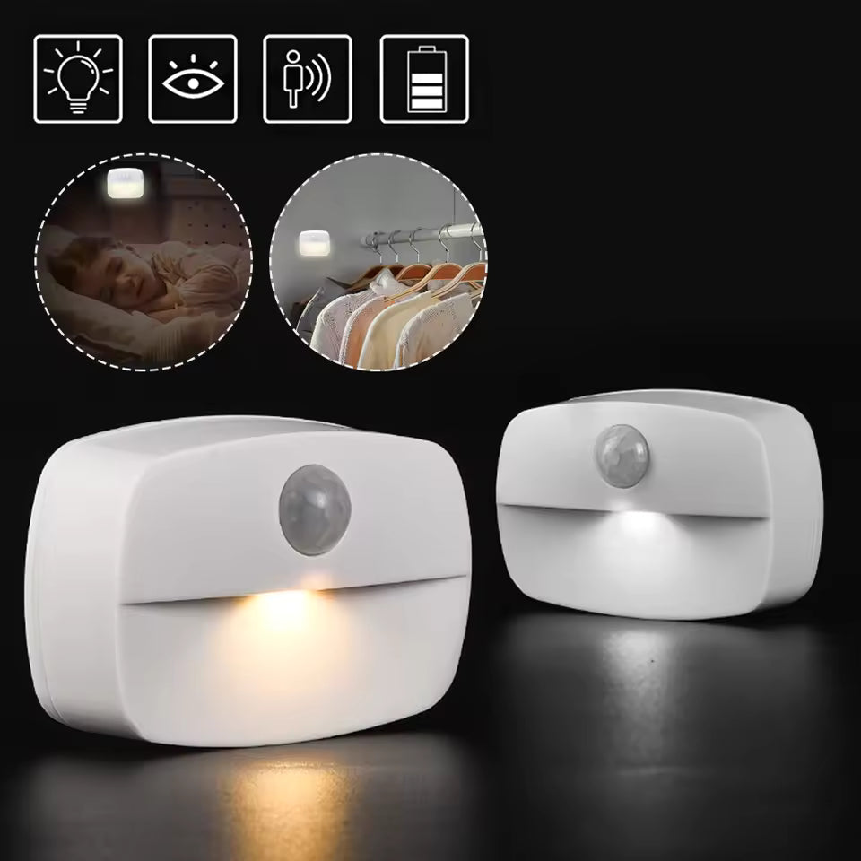 LED Night Light with Motion Sensor for Closets, Kitchens, and Stairs