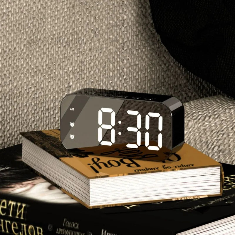 LED Clock with Dual Alarm and Temperature Indicator
