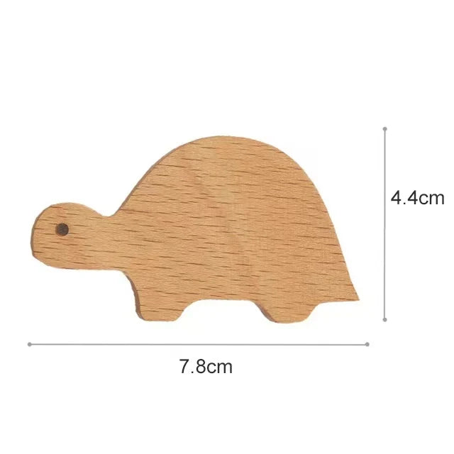NordicPals - Wooden Animal Wall Hooks Set