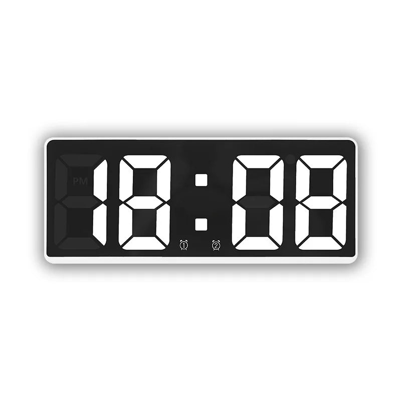 LED Display Alarm Clock with Electronic Mirror Function
