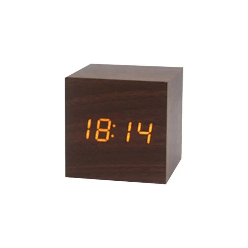 Digital Alarm Clock with Temperature Display and LED Lighting