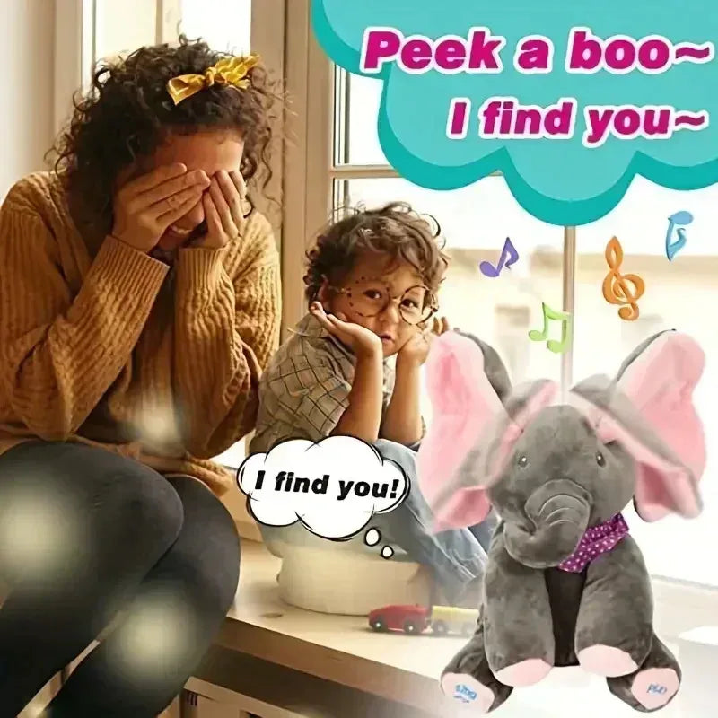 Interactive Peek-a-Boo Elephant Plush Toy