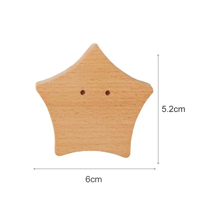 NordicPals - Wooden Animal Wall Hooks Set
