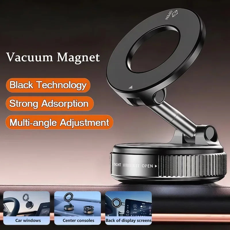 Magnetic Phone Mount with Vacuum Suction Cup – 360° Adjustable