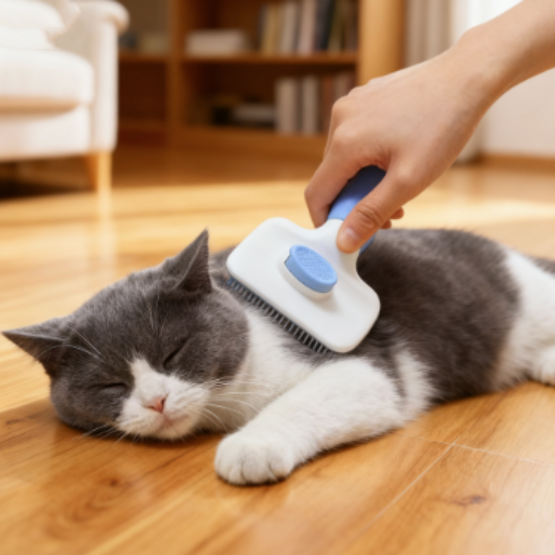 Grooming Brush for Cats and Dogs - Hair Removal and Massage Tool