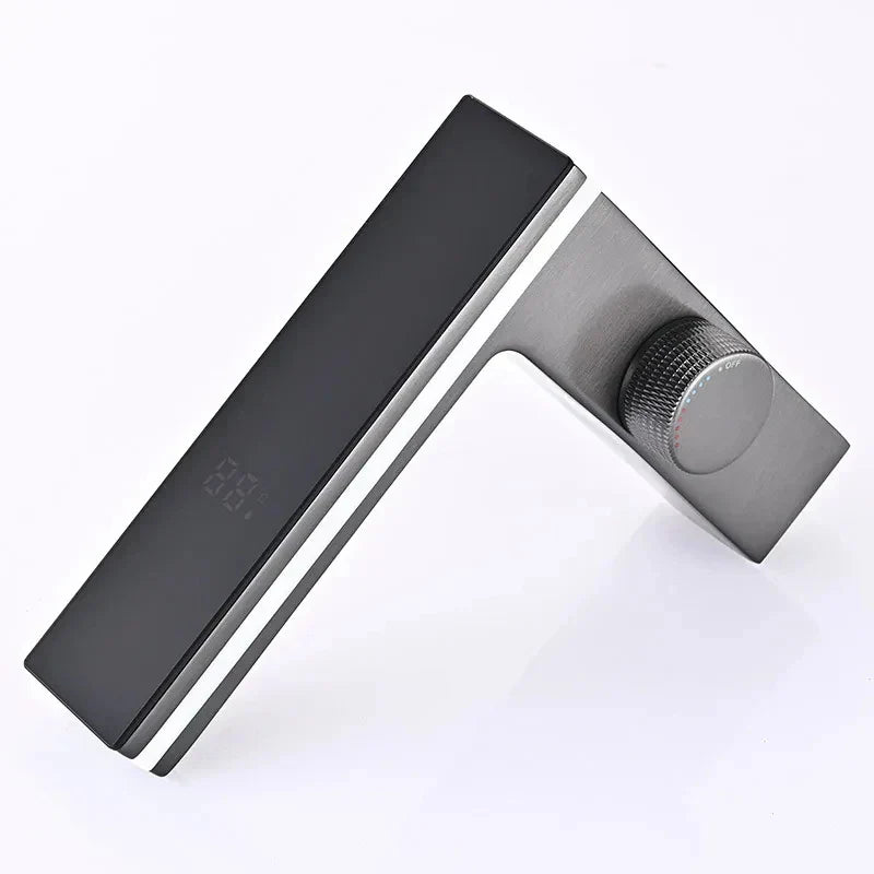 Deck-Mounted LED Faucet with Hydro-Generator for Basins