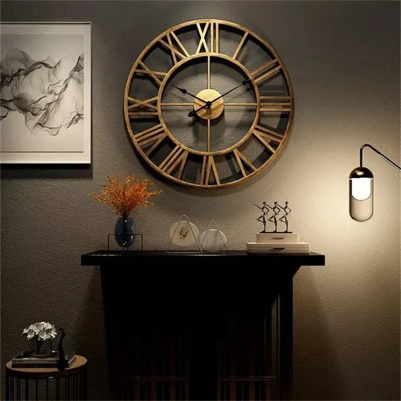 Contemporary 3D Clock with Roman Numerals for Modern Home Decoration