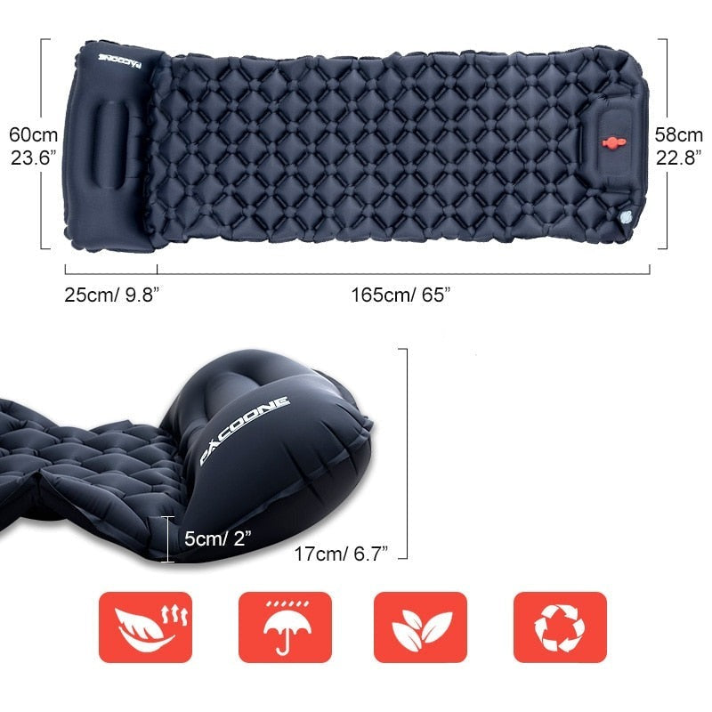Compact Waterproof Sleeping Pad with Built-in Pump – Lightweight for Hiking and Camping