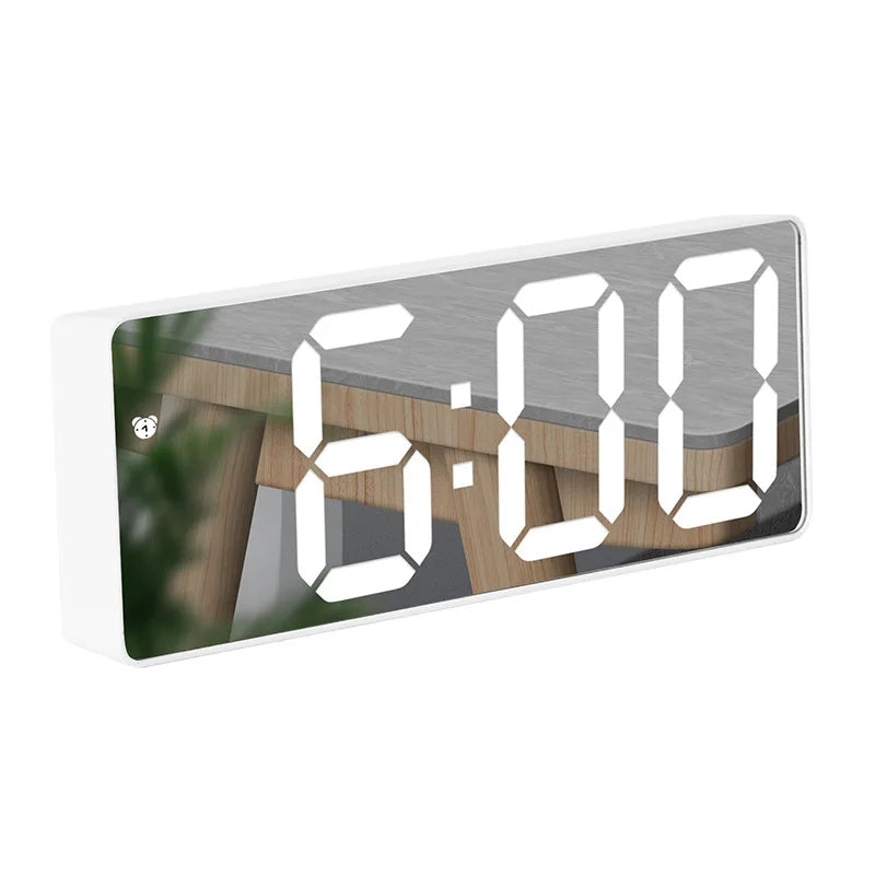 LED Display Alarm Clock with Electronic Mirror Function