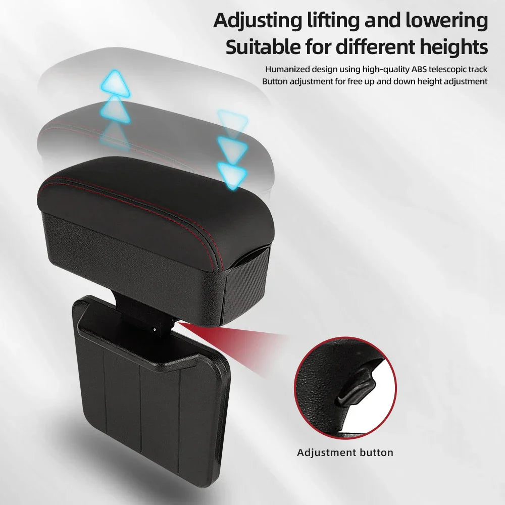 Car Armrest Organizer with Cup Holder