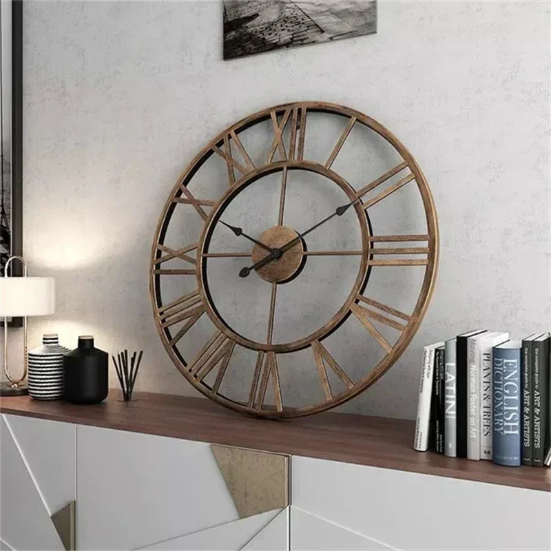 Contemporary 3D Clock with Roman Numerals for Modern Home Decoration