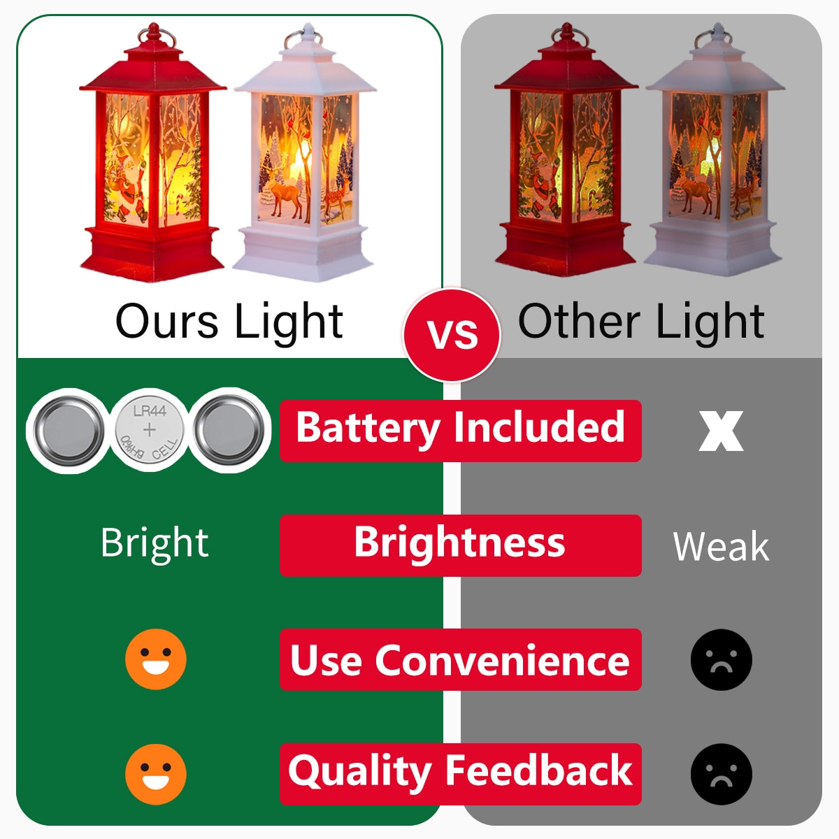 MRS. SANTA™ Christmas Lantern Light