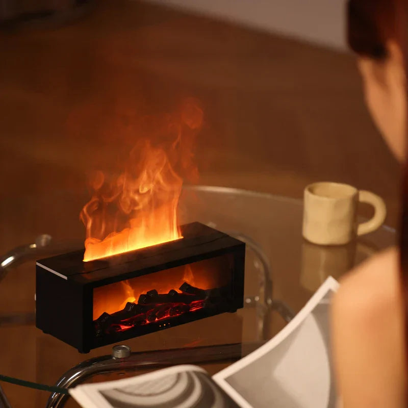Royaleva Flame Aromatherapy Humidifier - 4-in-1 Diffuser with Smart Timer