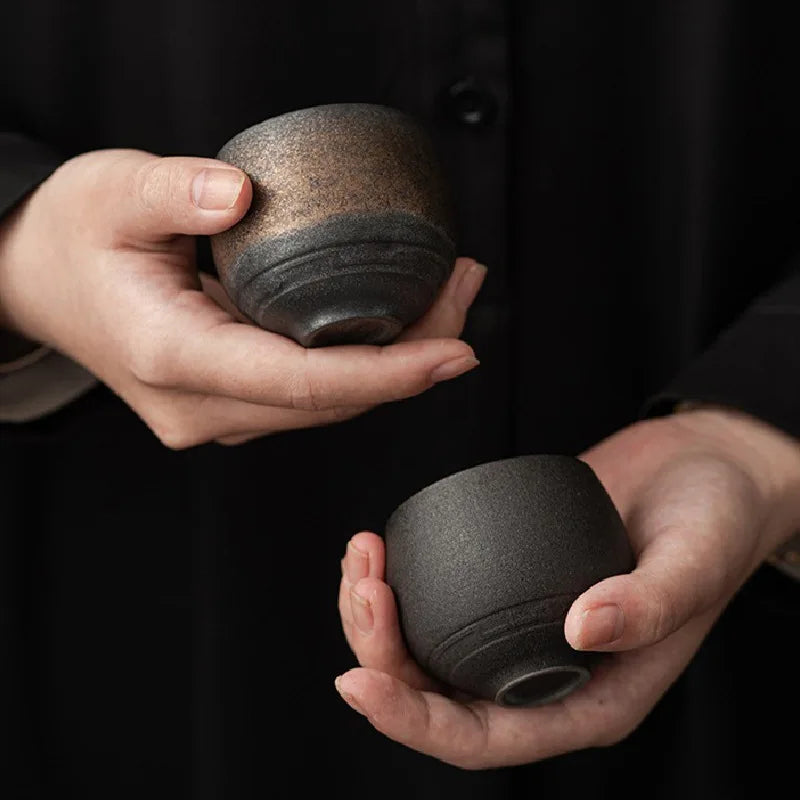 RusticBrew - Handmade Ceramic Espresso Cups Set