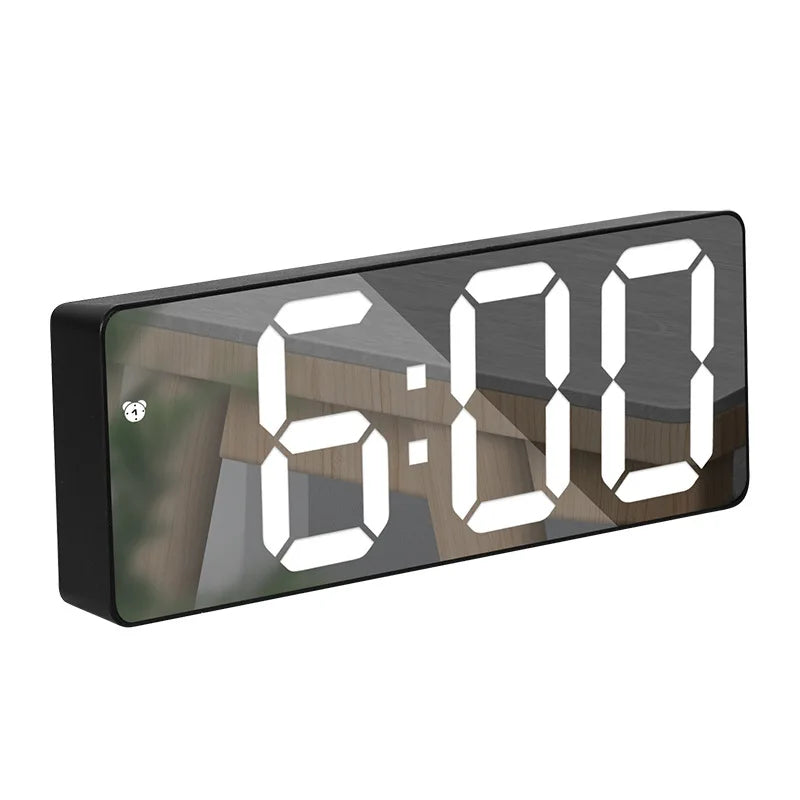 LED Display Alarm Clock with Electronic Mirror Function