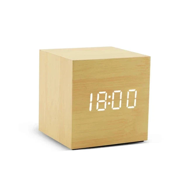 Digital Alarm Clock with Temperature Display and LED Lighting