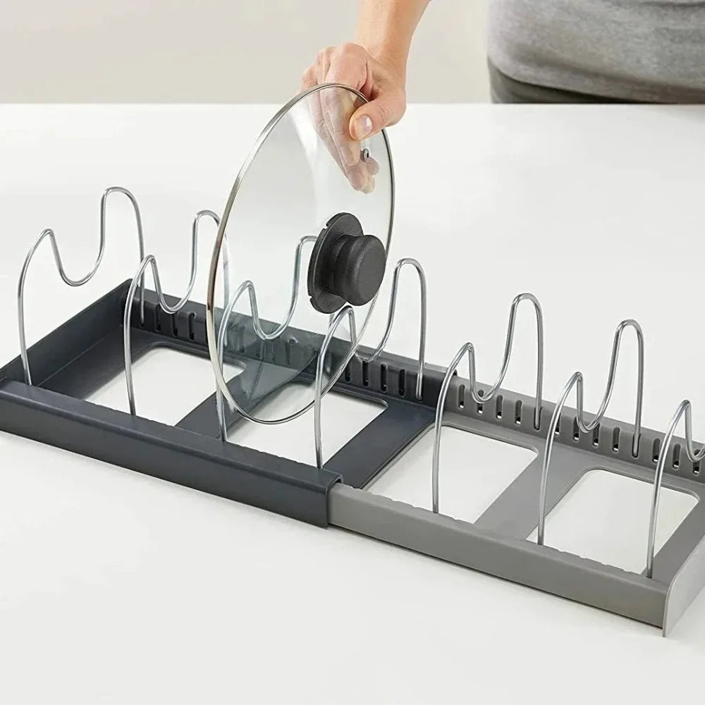 Expandable Pot Lid Holder and Pan Organizer