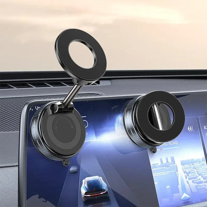 Magnetic Phone Mount with Vacuum Suction Cup – 360° Adjustable