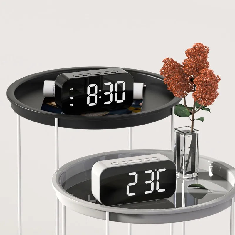 LED Clock with Dual Alarm and Temperature Indicator