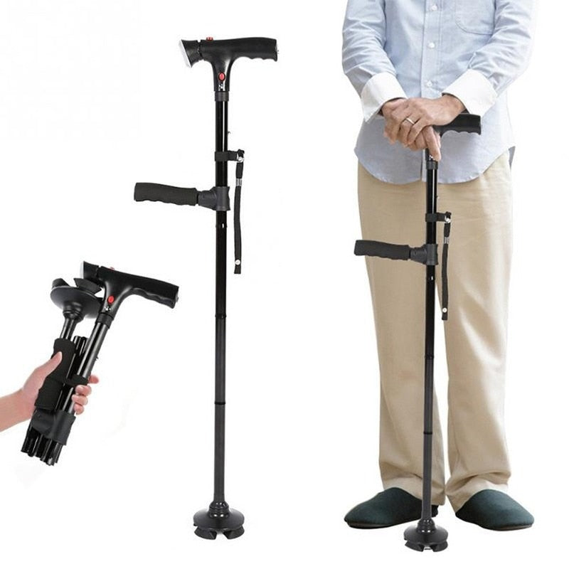 YRS™ Multi-Function LED Folding Walking Stick