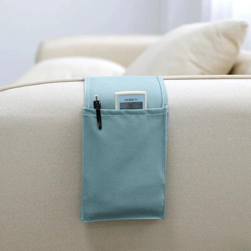 Bedside Organizer in Cotton-Linen with Multiple Compartments