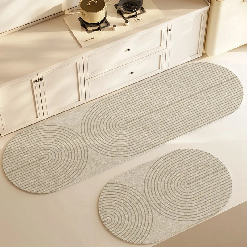 Royaleva Absorbent Anti-Slip Rug - Washable Diatomite Kitchen and Bathroom Mat