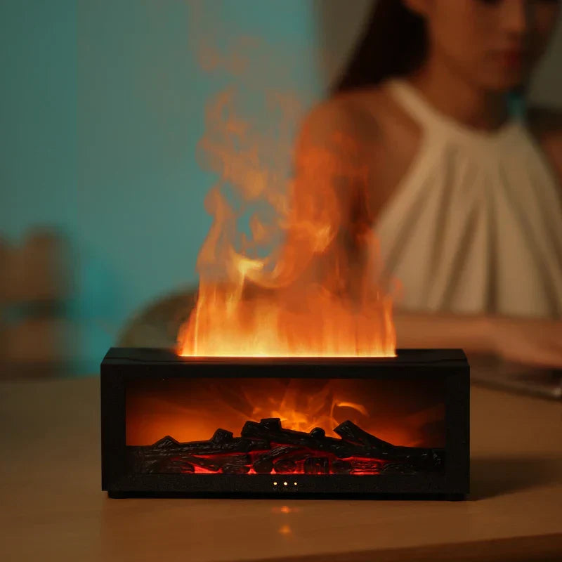 Royaleva Flame Aromatherapy Humidifier - 4-in-1 Diffuser with Smart Timer