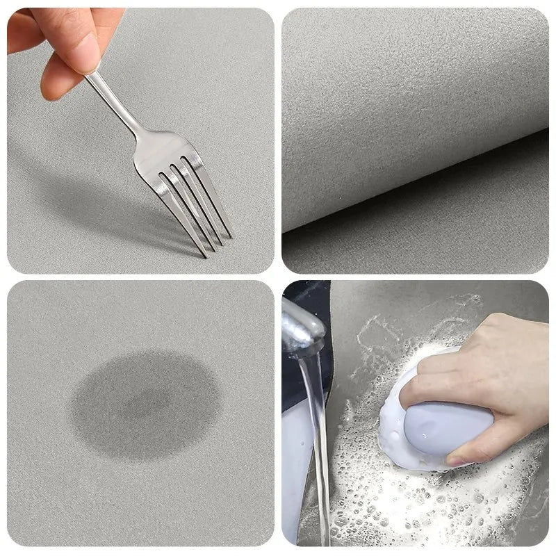Royaleva Absorbent Anti-Slip Rug - Washable Diatomite Kitchen and Bathroom Mat