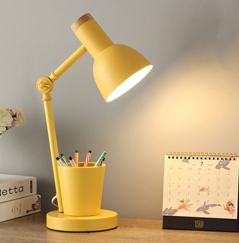 Lily Desk Lamp - Nordic Yellow Table Lamp - Adjustable Light