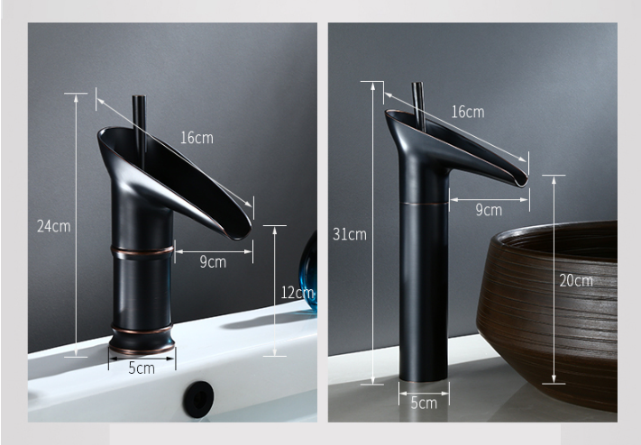 Royaleva Antique Waterfall Bathroom Sink Faucet Elegance