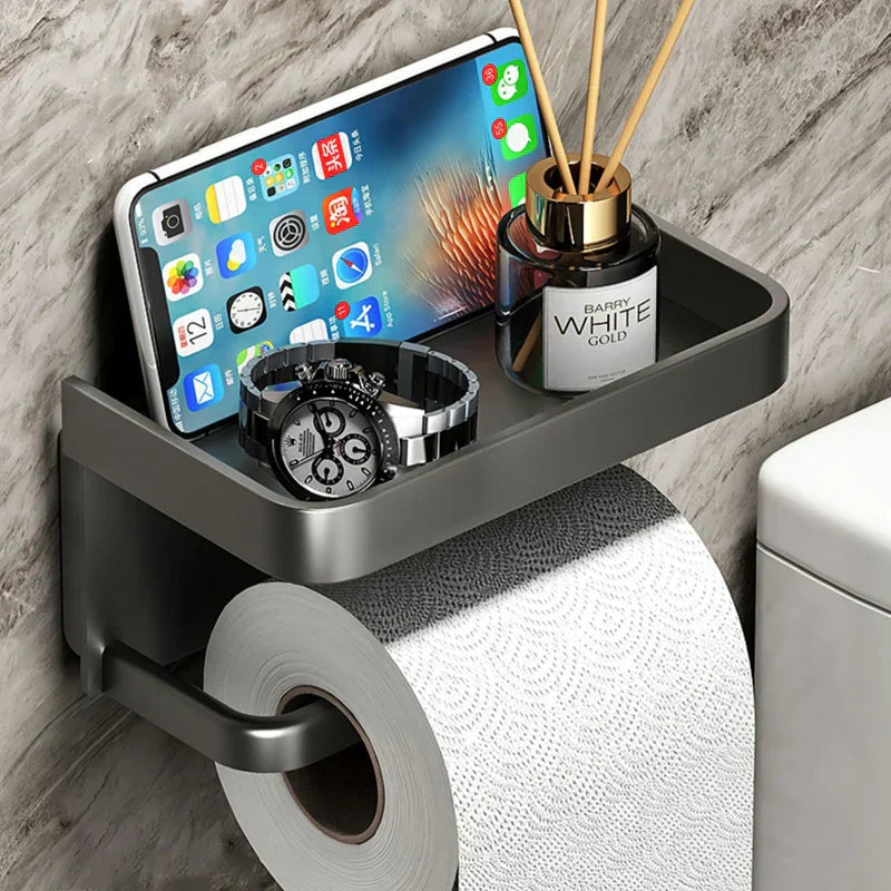 AeroShelf - Toilet Paper Holder with Storage Shelf