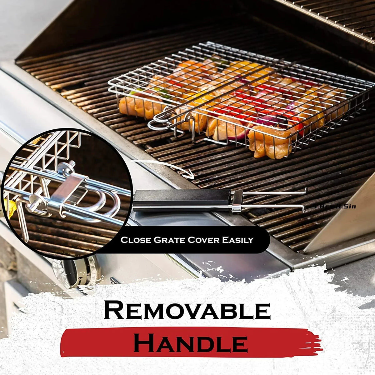 Grillaro BBQ Basket | Foldable & Non-Stick | Stainless Steel & Heat Resistant | For Meat & Vegetables
