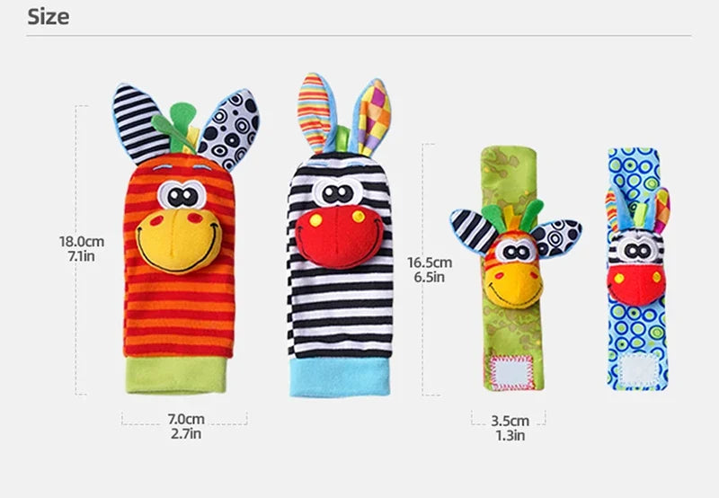 Foot Finder & Wrist Rattle Sensory Toy Set