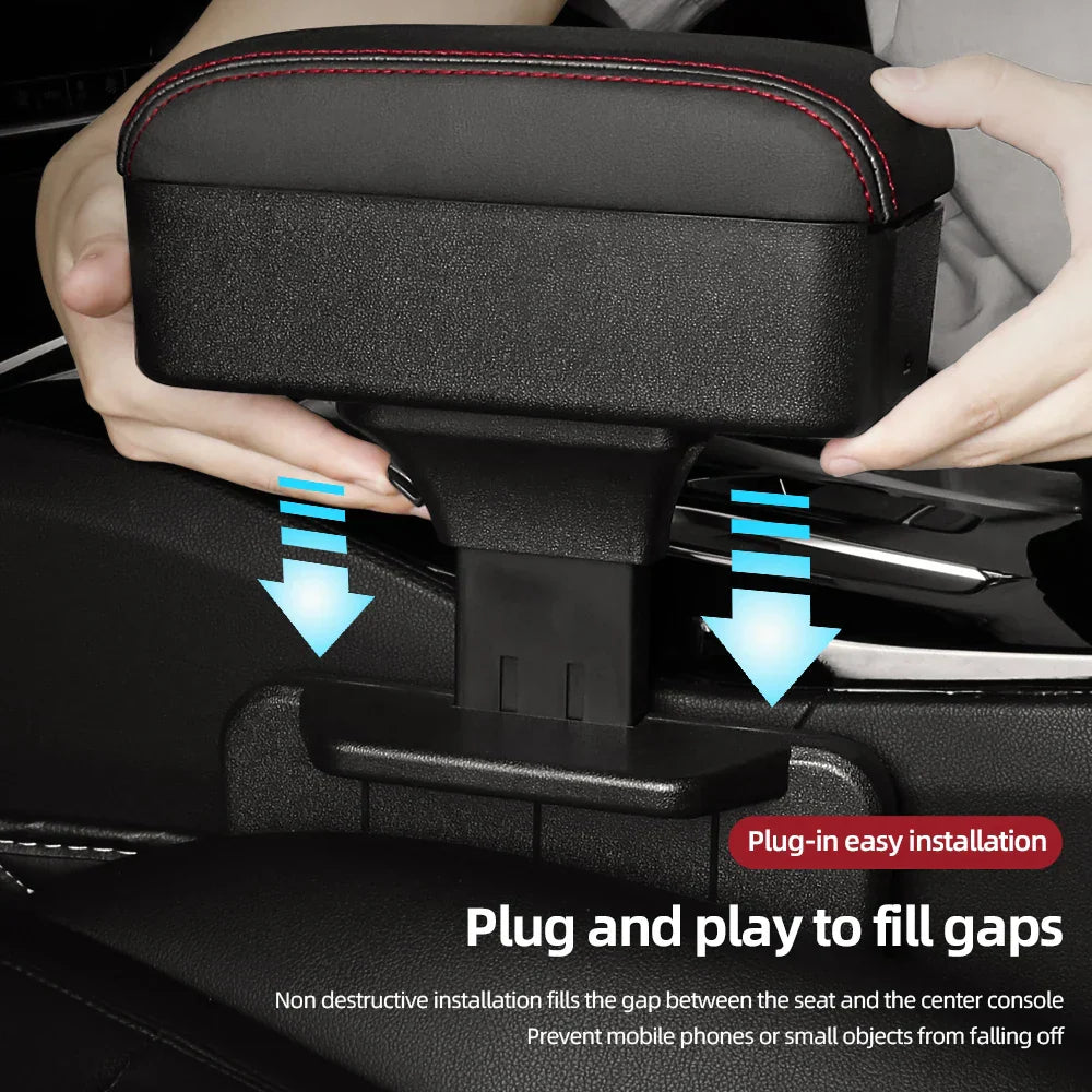 Car Armrest Organizer with Cup Holder