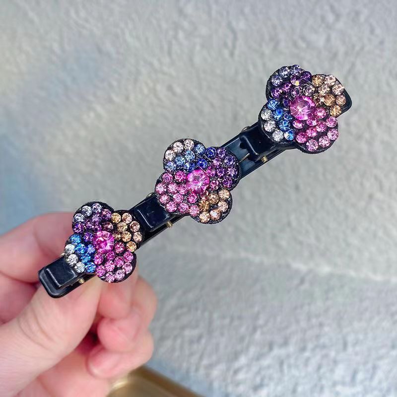 Sparkling Crystal Braided Hair Clip Set for Styling