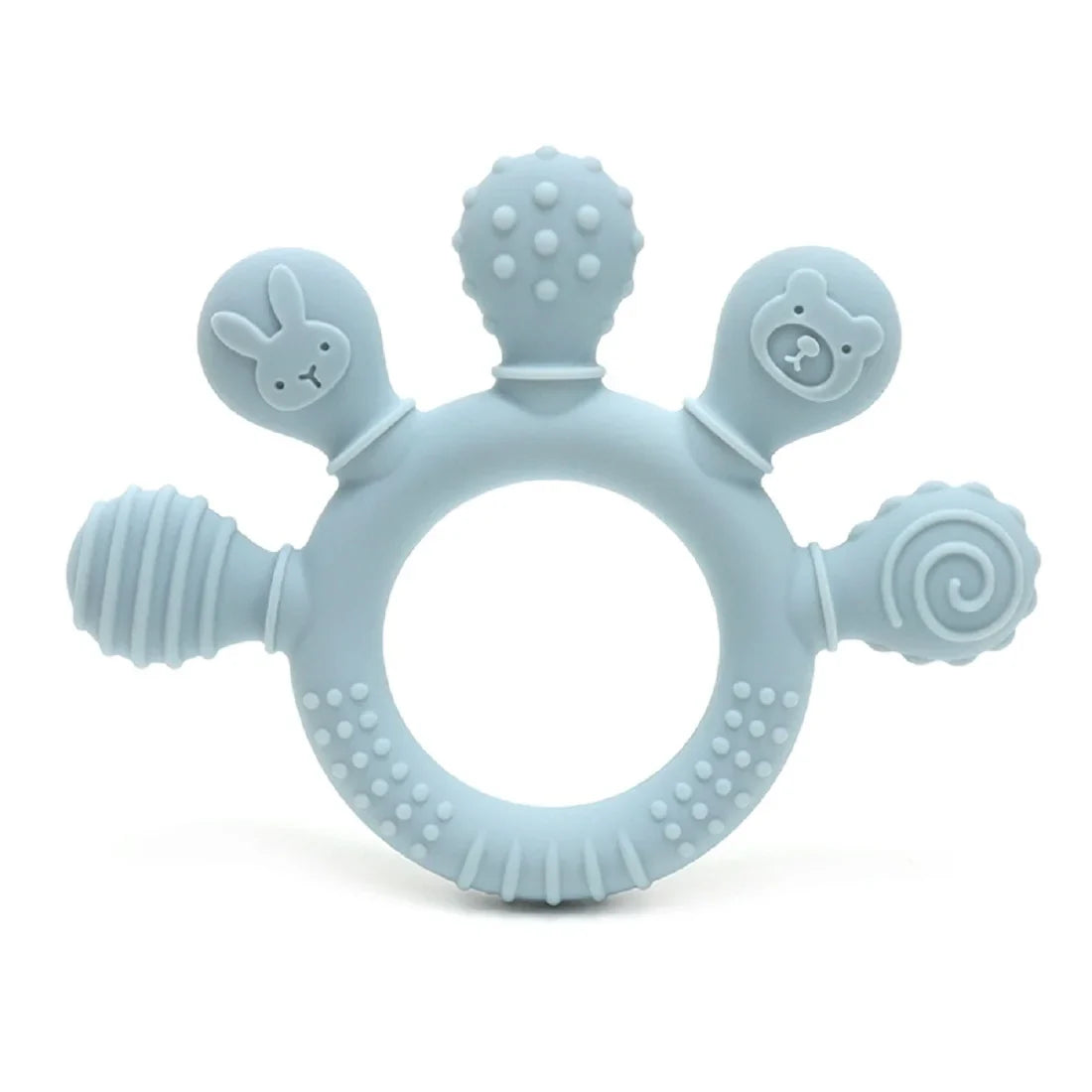 Silicone Baby Teether Chew Beads Rattle Toy