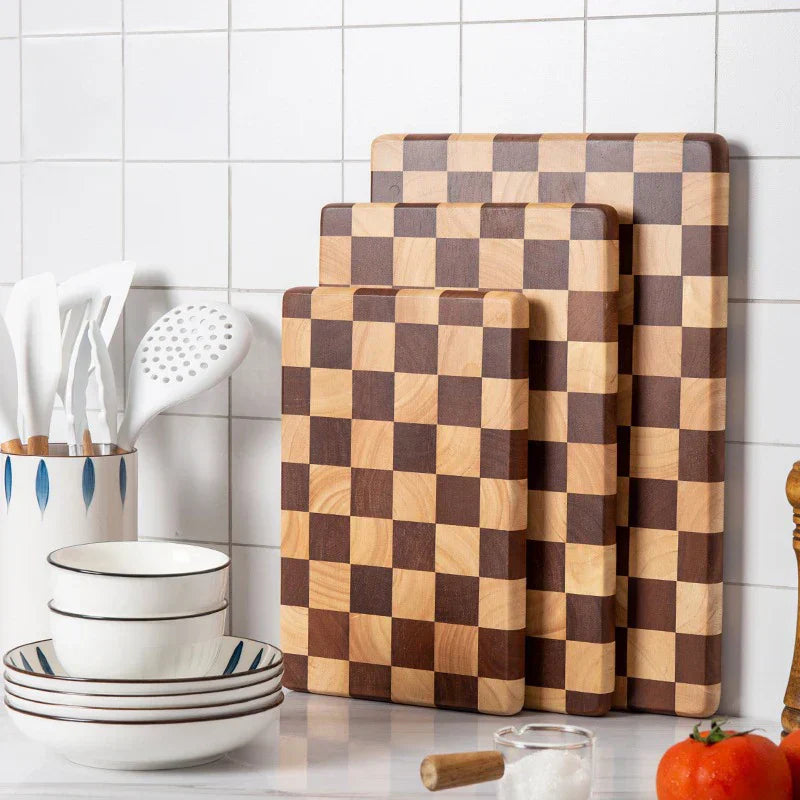 WoodElegance - Acacia Wood Cutting Board with Non-Slip Base