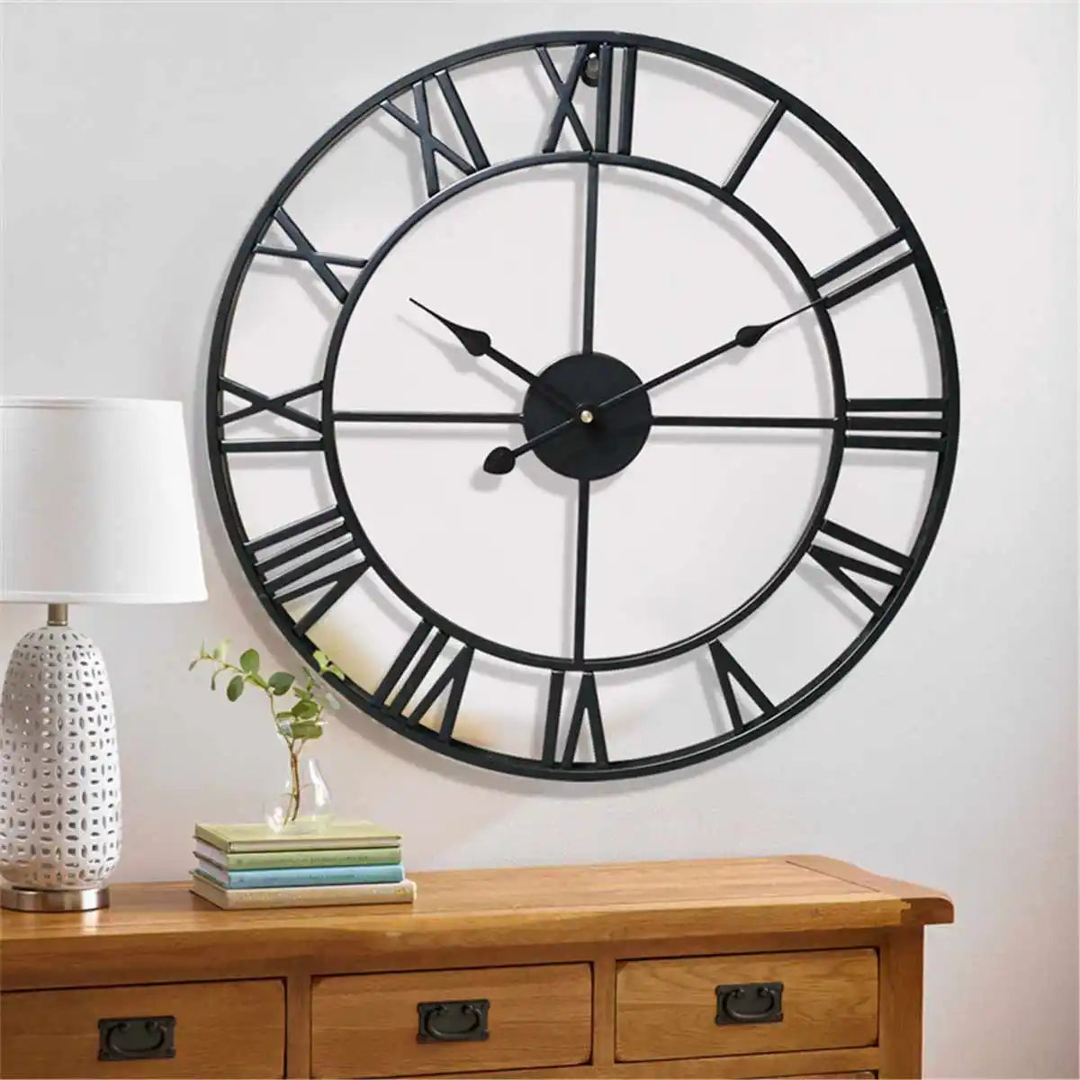 Contemporary 3D Clock with Roman Numerals for Modern Home Decoration