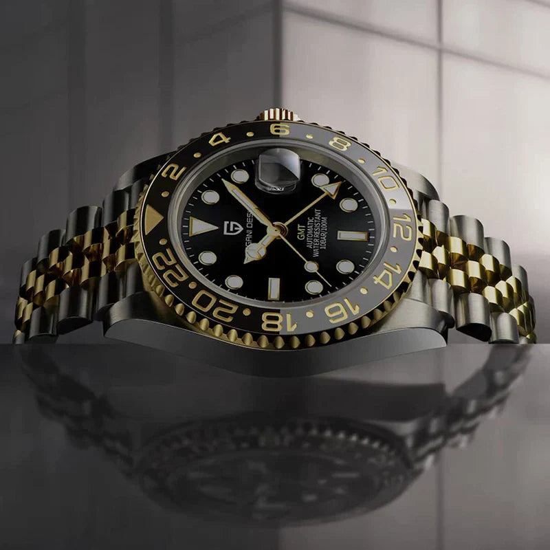 40mm Stainless Steel Men's Automatic Mechanical Watch in Luxury Style